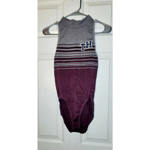 Women's Tommy Hilfiger Bodysuit S/P/CH Burgundy Gray